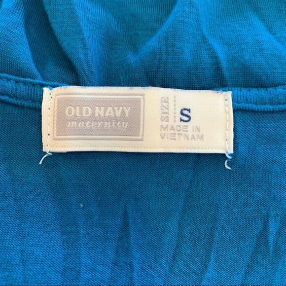 Old Navy Maternity Size Small Turquoise Color Light Ruffle Dress - Picture 9 of 9
